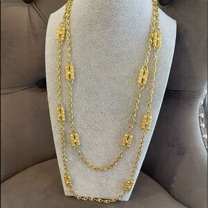 Signed JBK Vintage Gold Tone Paper Clip Necklace Camrose & Kross Necklace